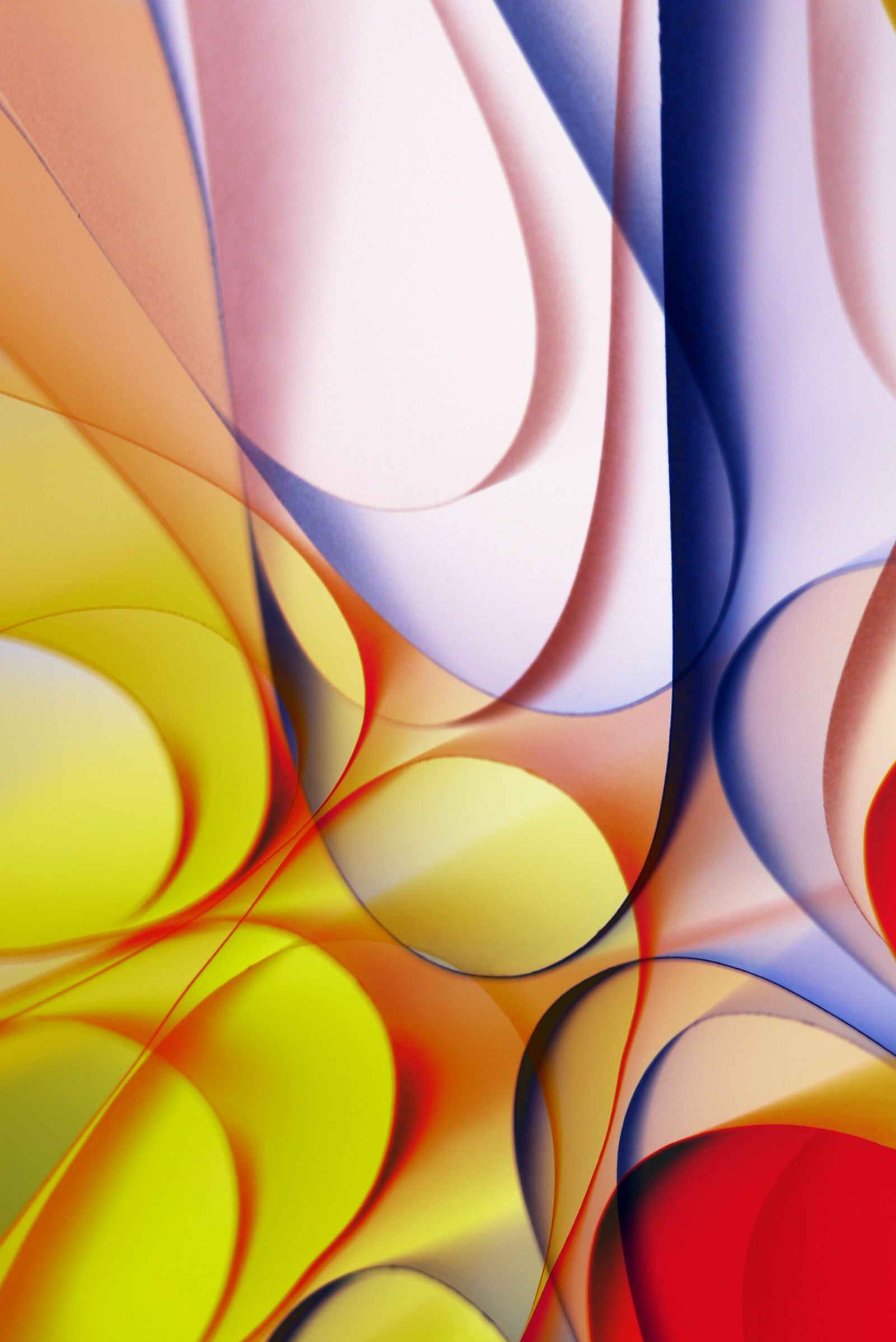 Colorful abstract waves of folded paper